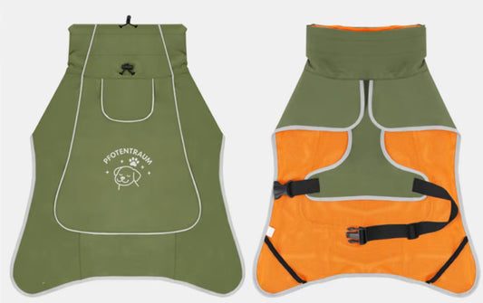 Hunde (wärme)-Regenmantel für die nassen und kalten Tage