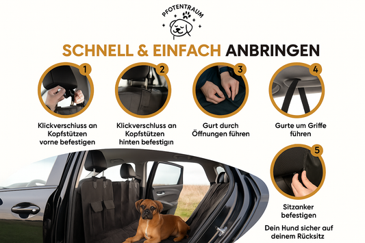 Hunde Autodecke mit Seitenschutz und Sichtfenster