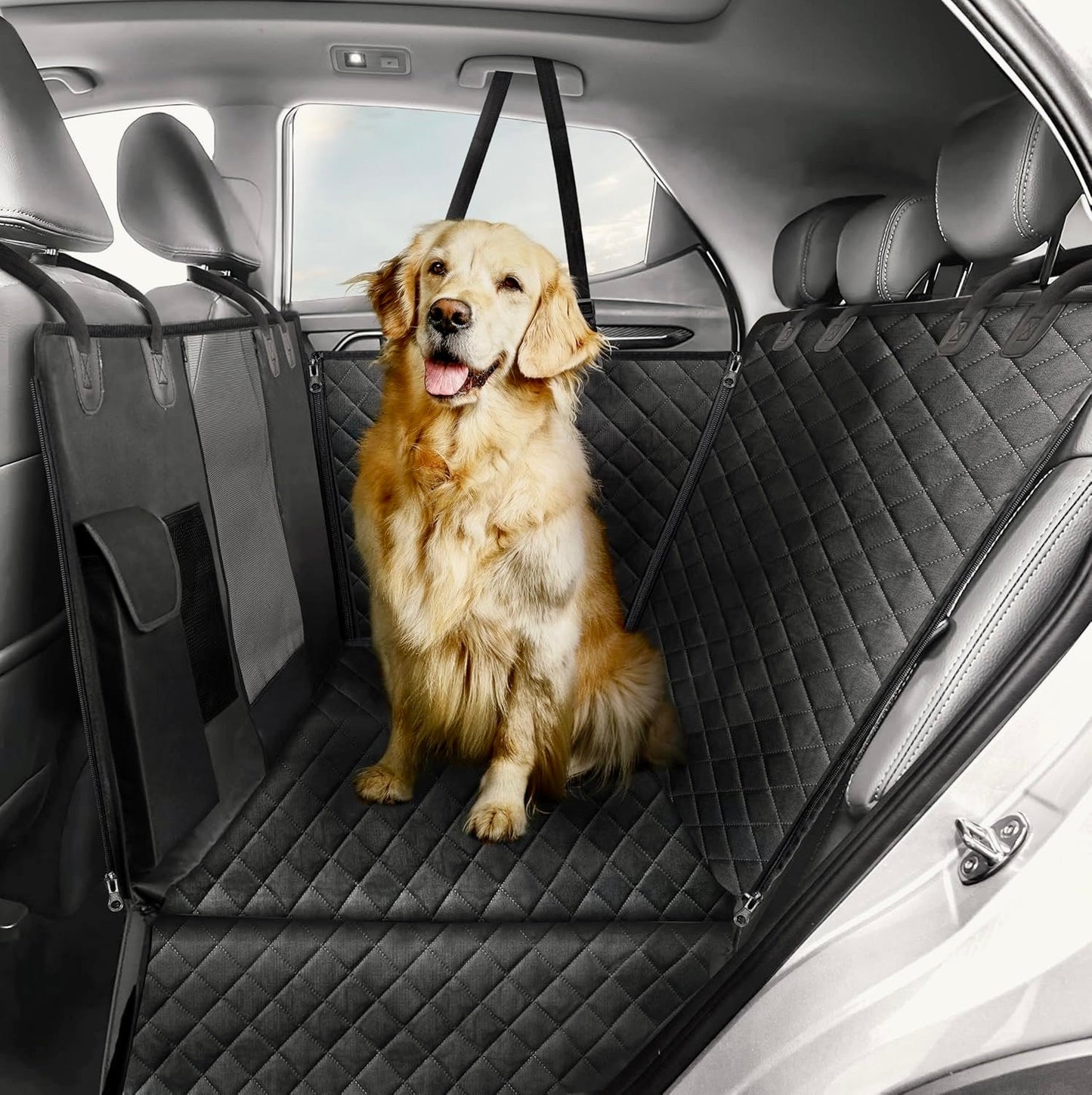 Hunde Autodecke mit Seitenschutz und Sichtfenster