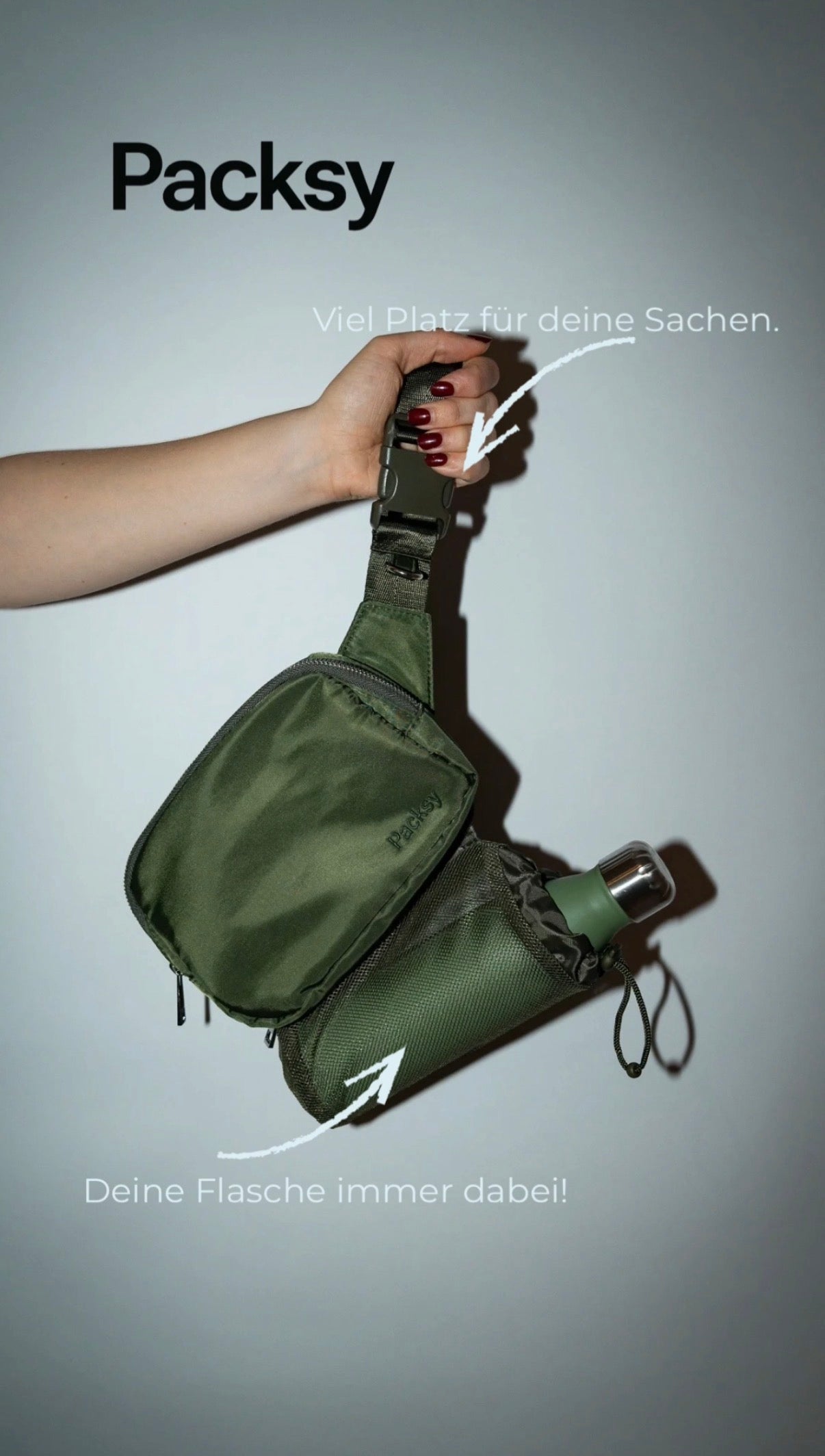 Packsy - Stylischer Slingbag für unterwegs - Dusty Olive