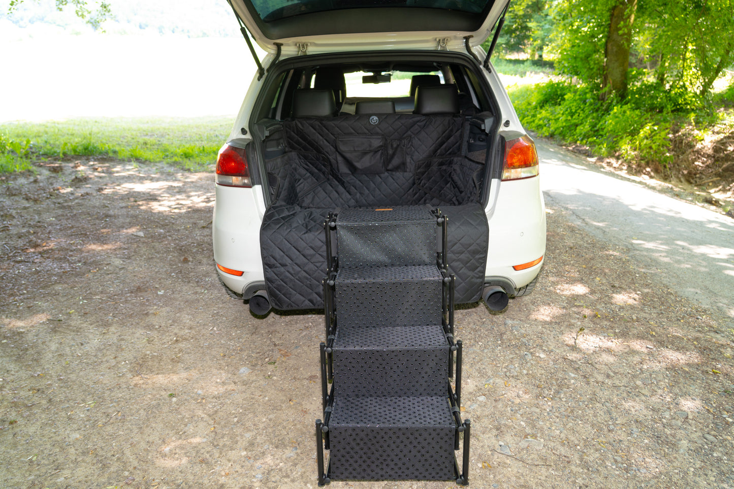 Hunde Treppe faltbar mit 4 Stufen - Antirutsch Beschichtung "Pfotentreppe"