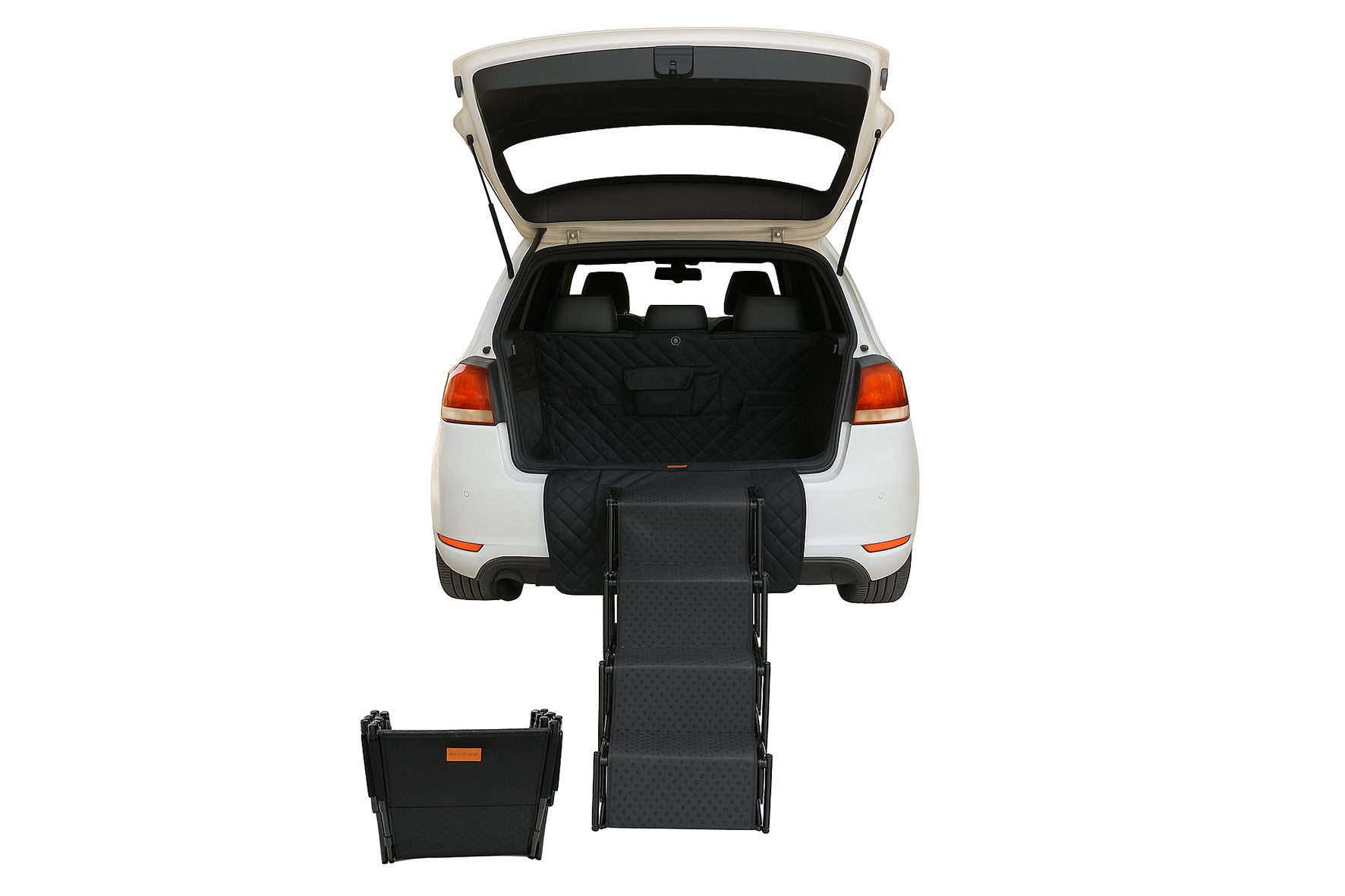 Hunde Treppe faltbar mit 4 Stufen - Antirutsch Beschichtung 