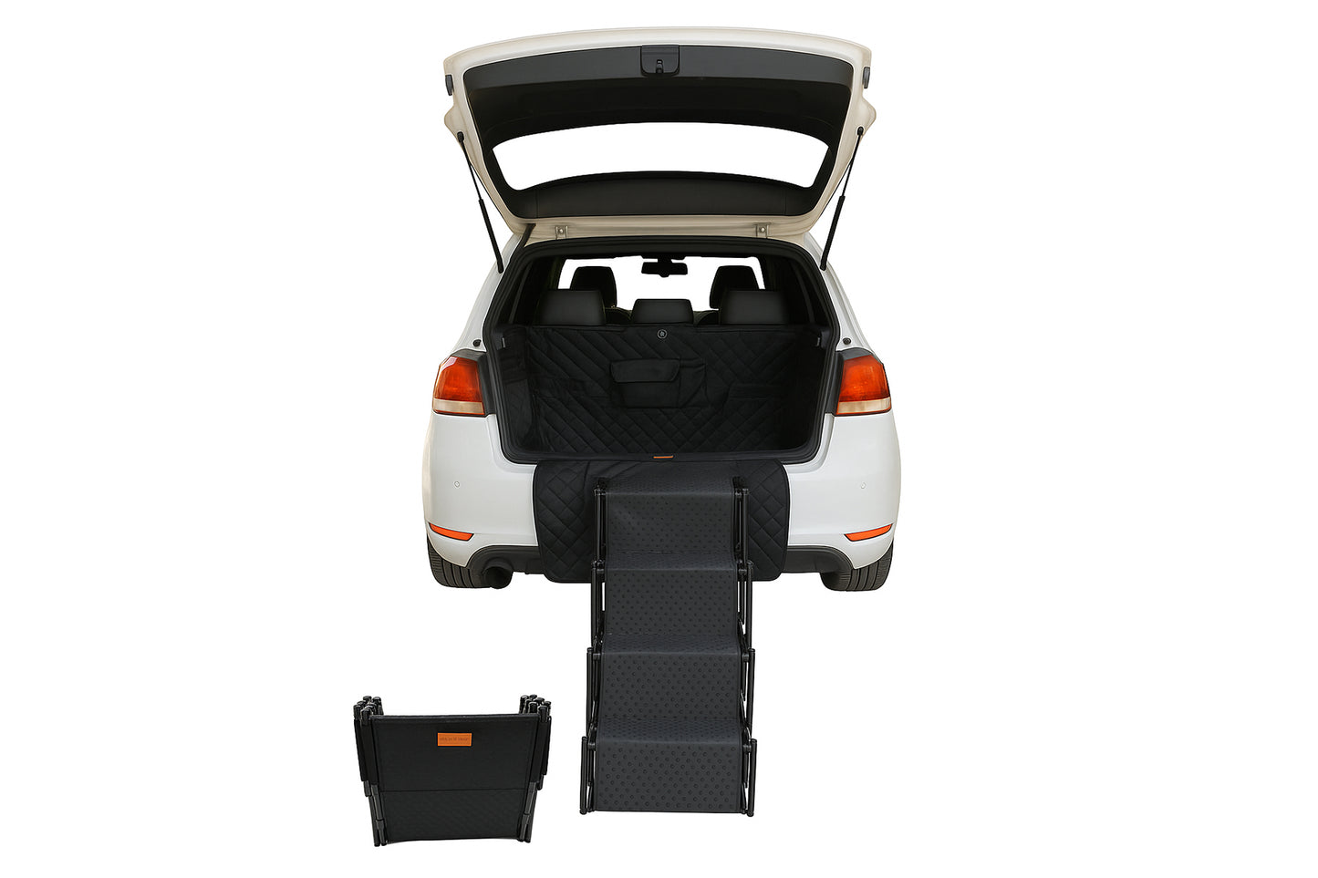 Hunde Treppe faltbar mit 4 Stufen - Antirutsch Beschichtung "Pfotentreppe"